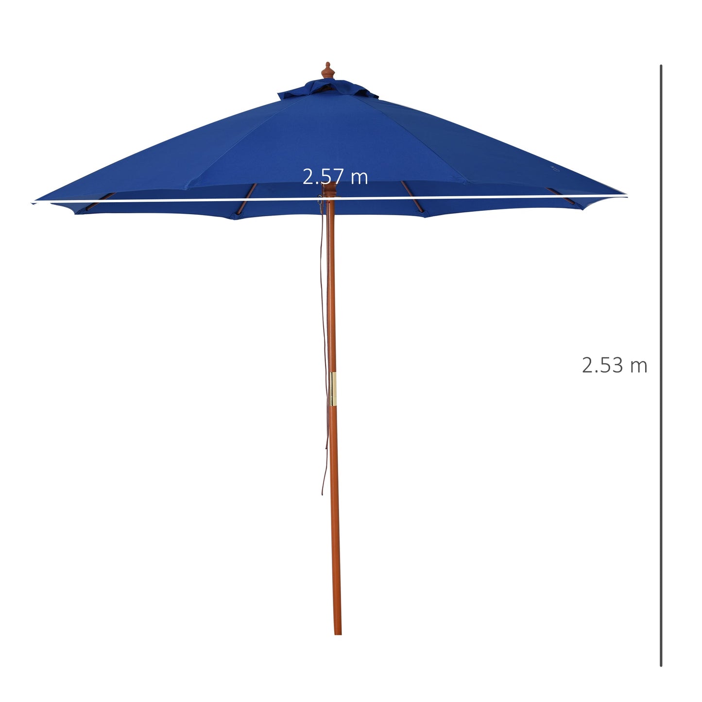 2.5m Garden Parasol Umbrella