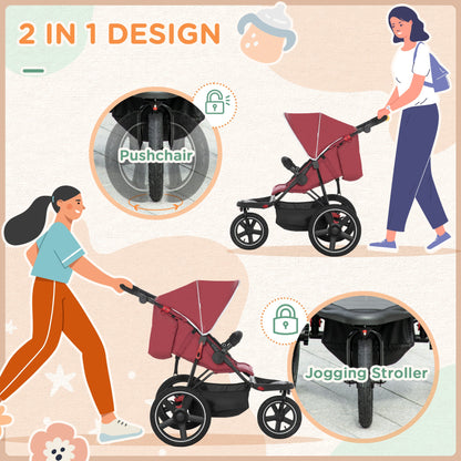 Foldable Three-Wheeler Baby Stroller w/ Canopy