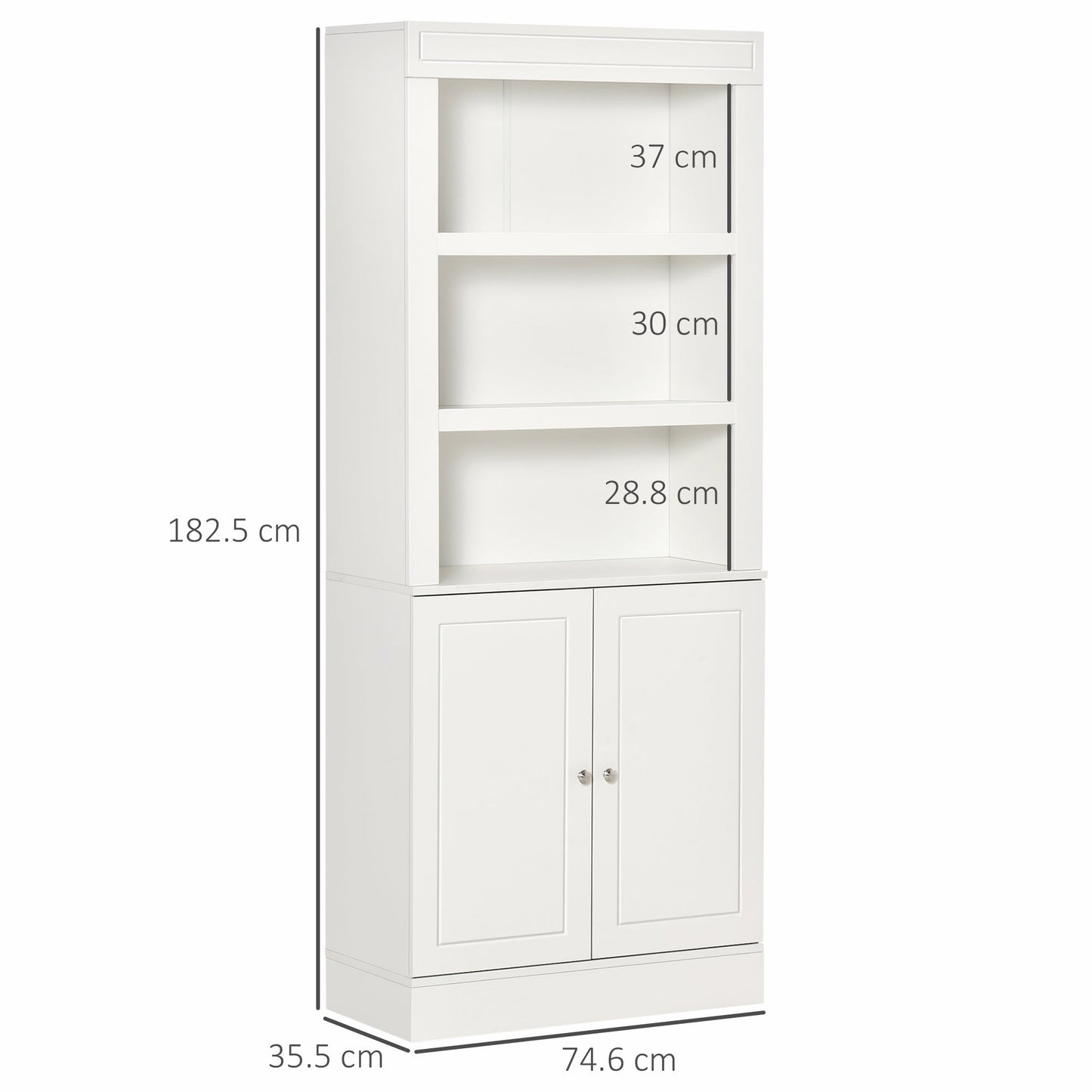 Kitchen Cupboard with 6-tier Shelving