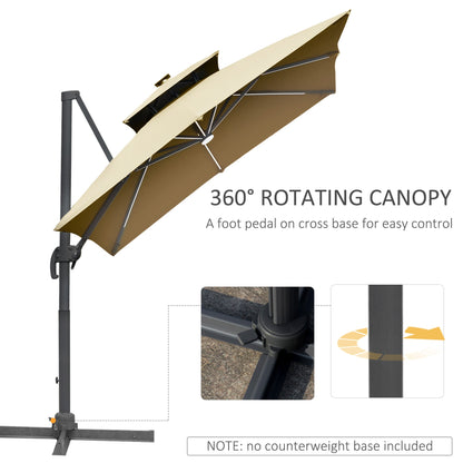 Outsunny 3m Cantilever Parasol