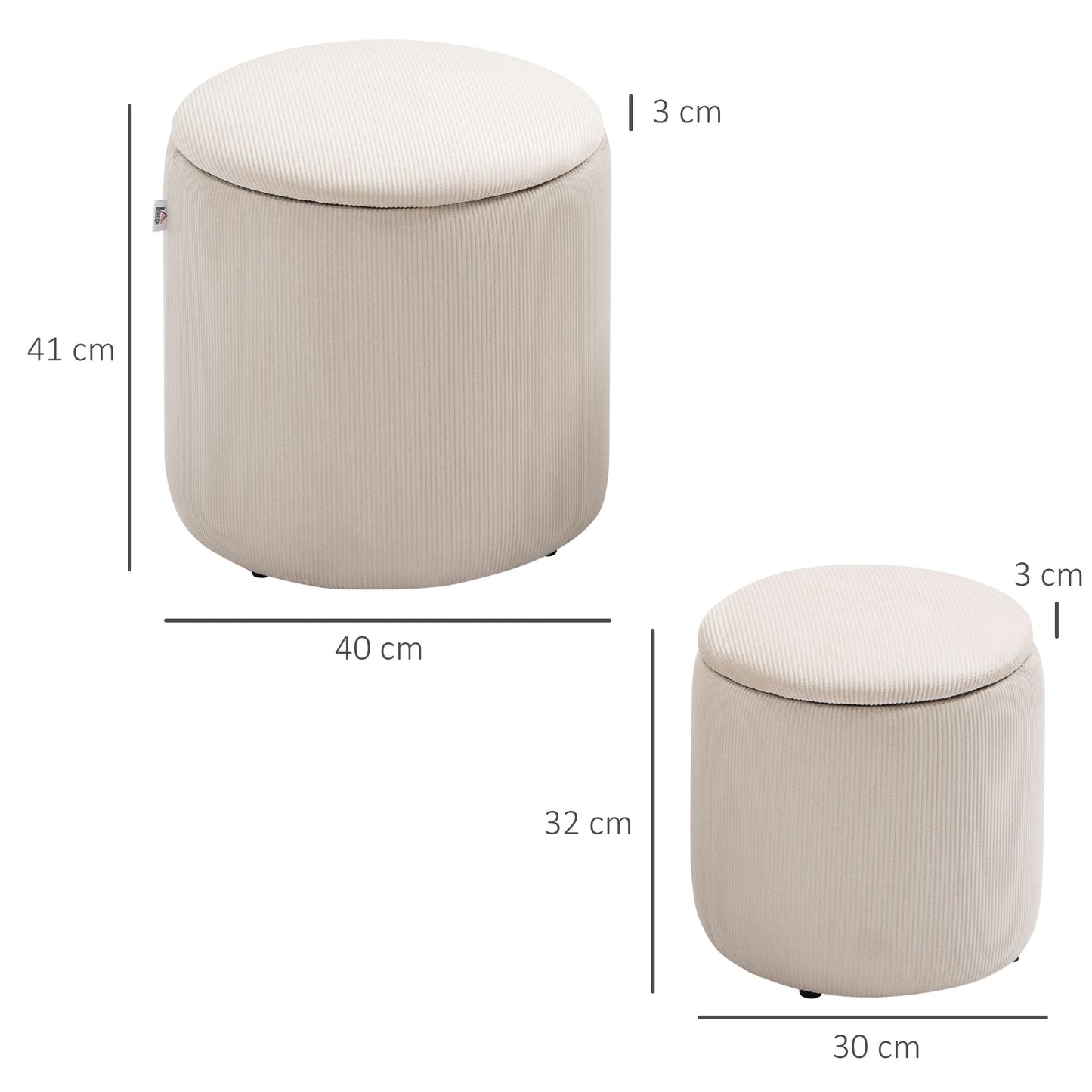 Modern Storage Ottoman with Removable Lid