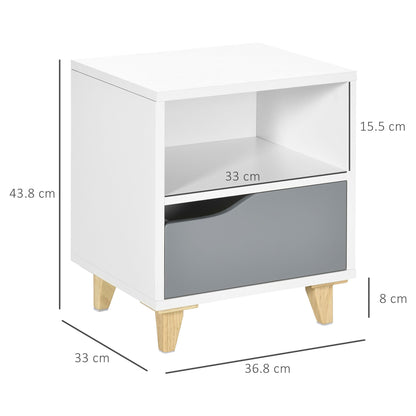 Homcom Modern Bedside Table