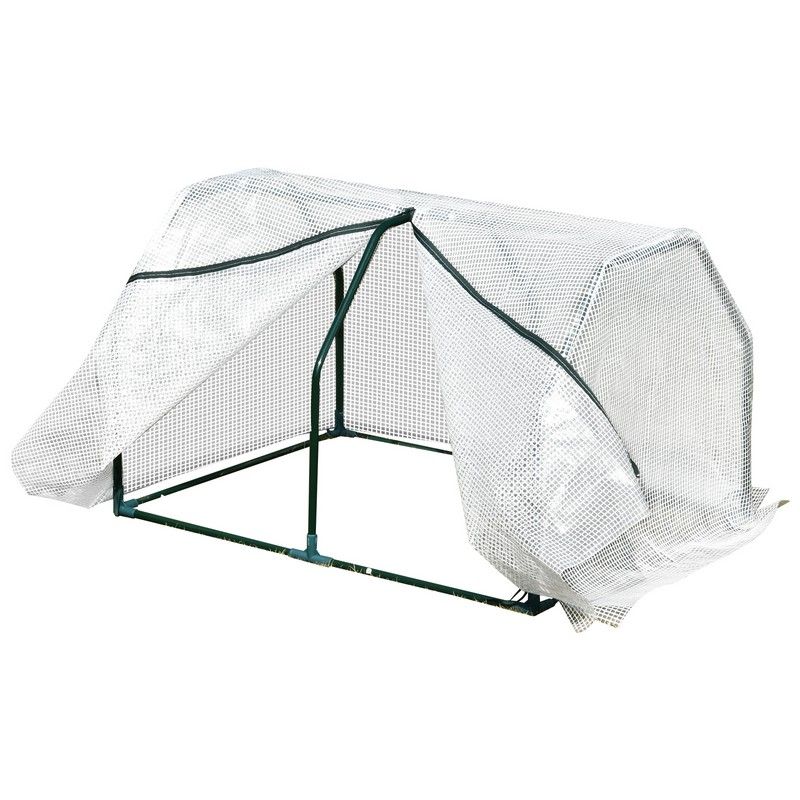 Outsunny 99X71X60cm Mini Pvc Cover Steel Frame Greenhouse White