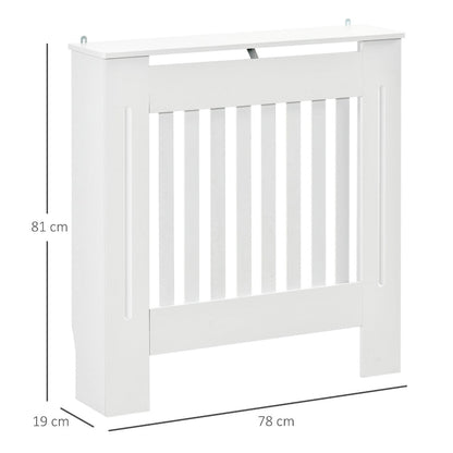 Medium-density fibreboard Radiator Cover 78Lx19Wx81H cm -White