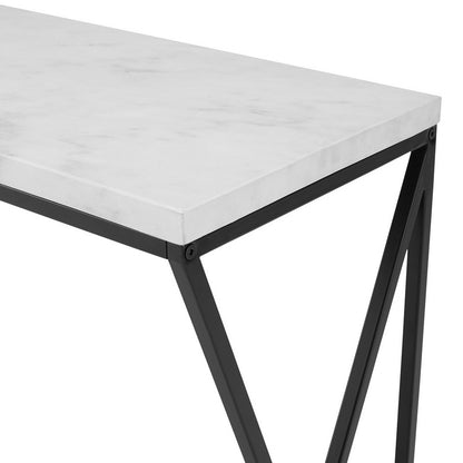 Console Table Marbleiz & Metal Black & White