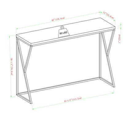 Console Table Marbleiz & Metal Black & White