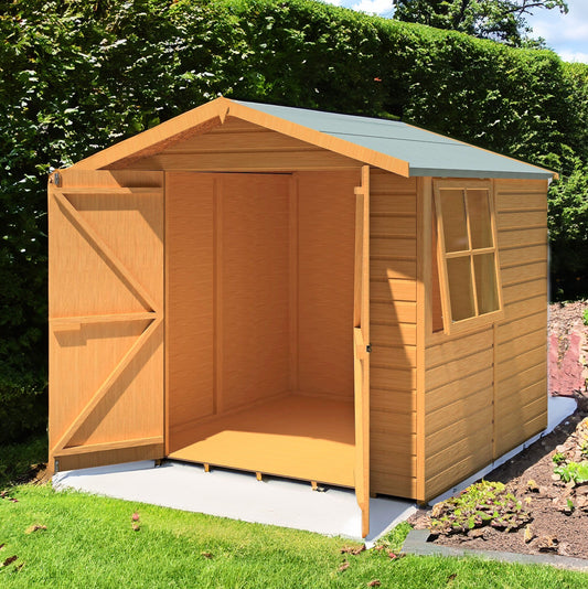 Shire Alderney 6' 11" x 7' 8" Apex Shed - Premium Dip Treated Shiplap