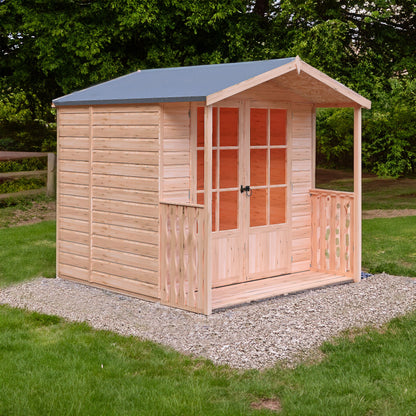 Shire Alnwick 6' 8" x 7' 4" Apex Summerhouse - Premium Dip Treated Shiplap