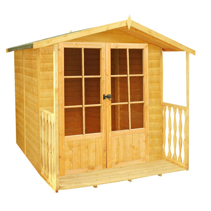 Shire Alnwick 6' 8" x 7' 4" Apex Summerhouse - Premium Dip Treated Shiplap