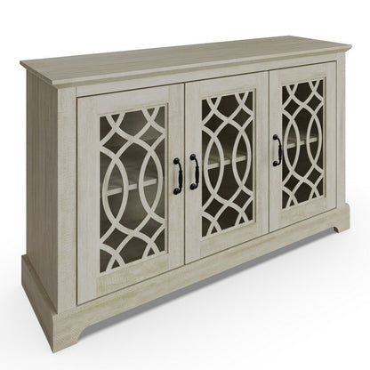 Amelie Large Sideboard Light Grey 3 Doors 2 Shelves