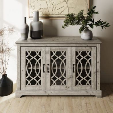 Amelie Large Sideboard Grey 3 Doors 2 Shelves