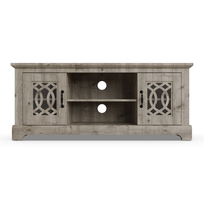 Amelie TV Unit Grey 3 Shelves 2 Doors