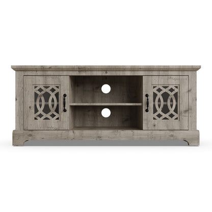 Amelie TV Unit Grey 3 Shelves 2 Doors