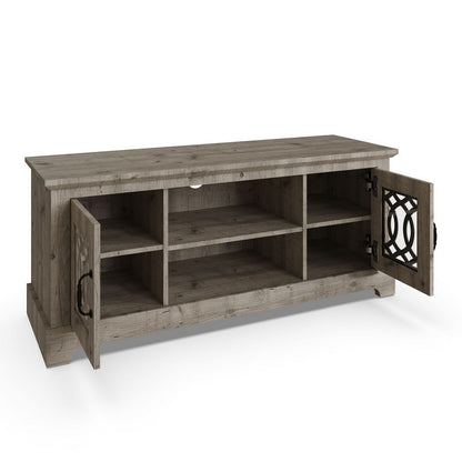 Amelie TV Unit Grey 3 Shelves 2 Doors