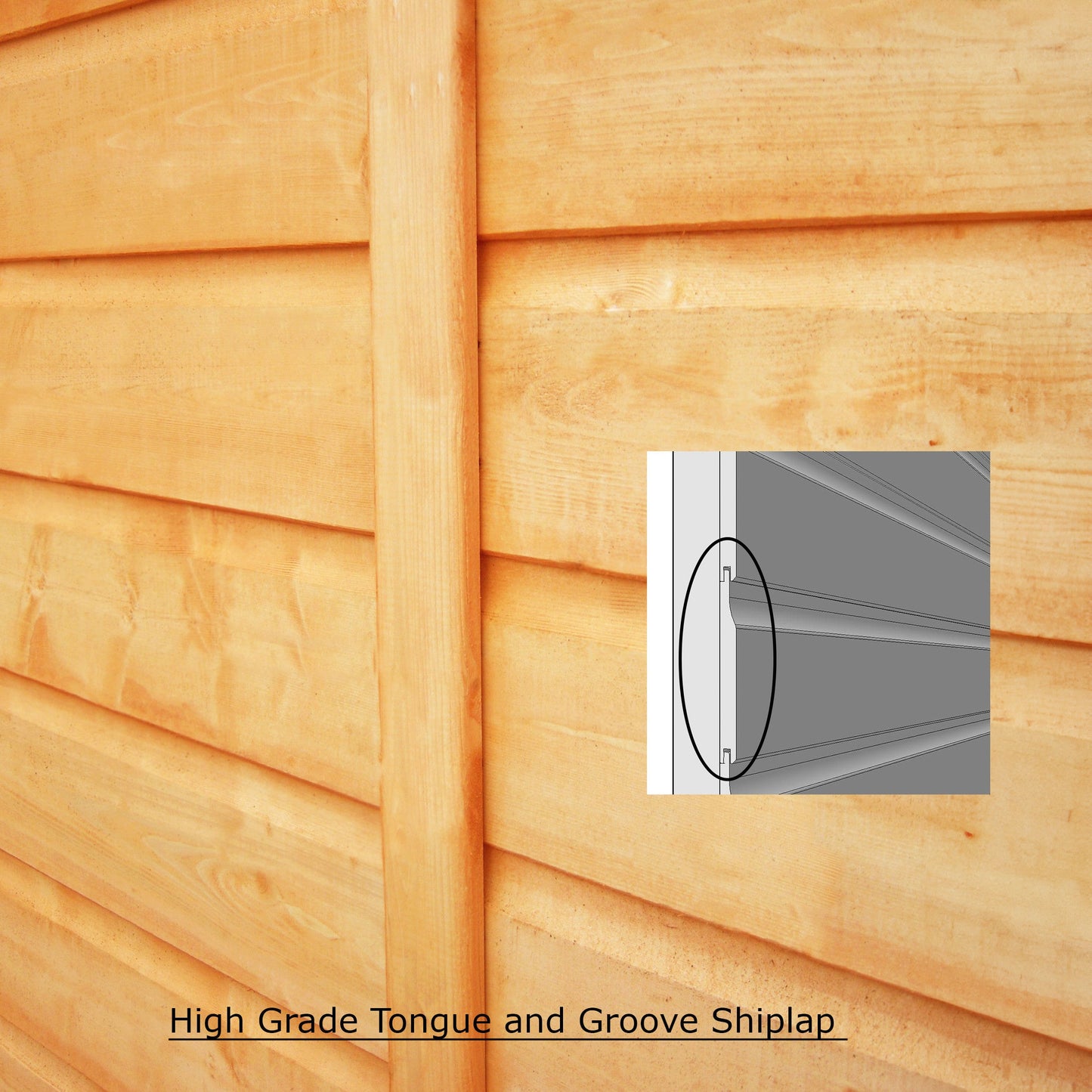 Shire Evan 5' 3" x 6' 8" Apex Shed - Premium Dip Treated Shiplap