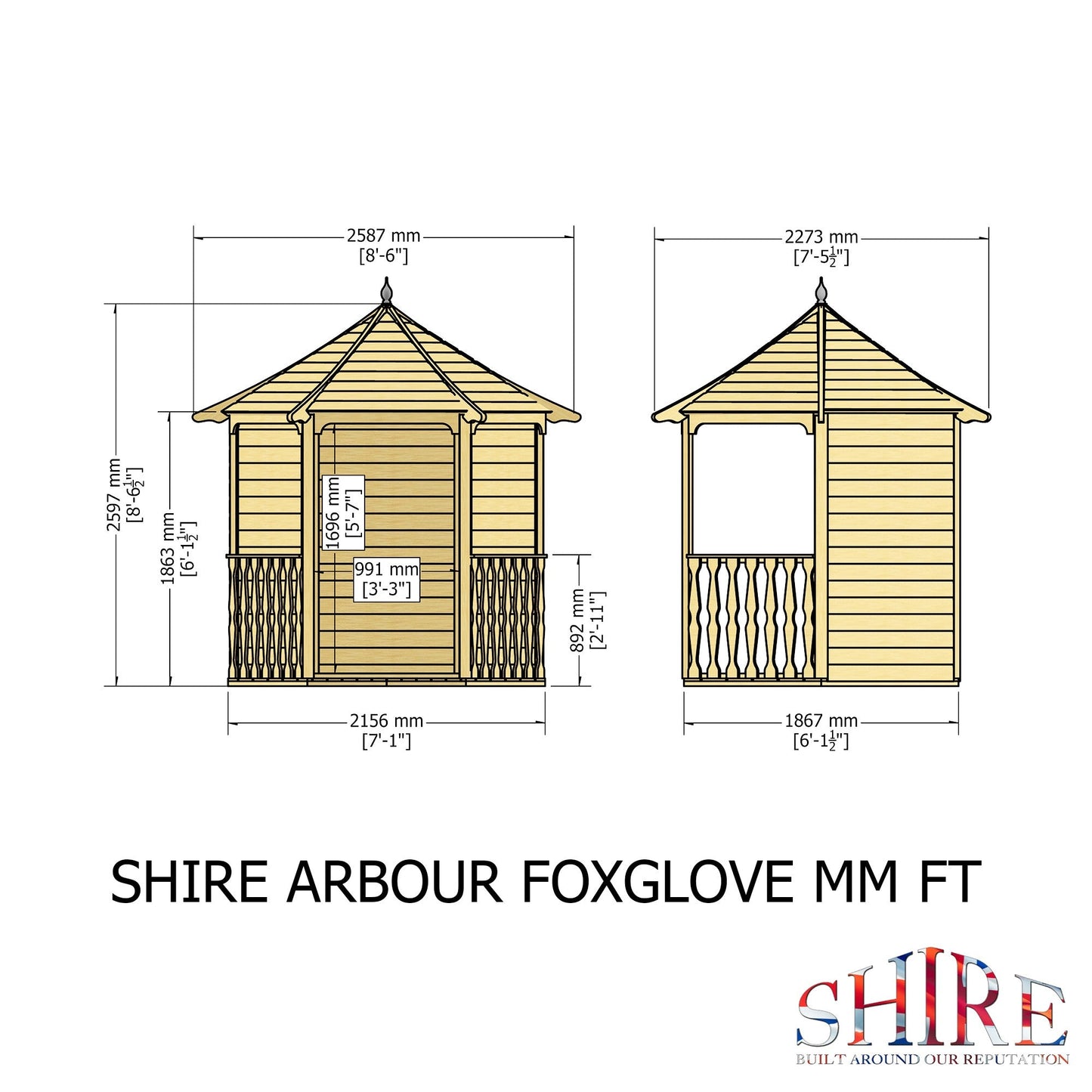 Shire Garden Arbour 6' x 7'