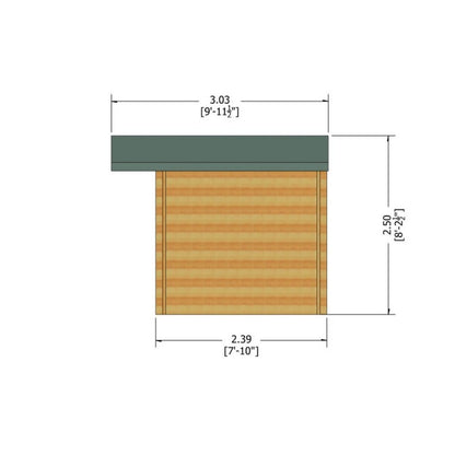 Shire Argyll 11' 9" x 7' 10" Apex Log Cabin - Premium 28mm Cladding Tongue & Groove