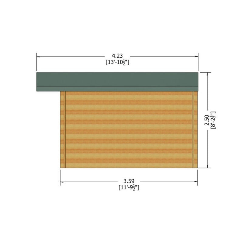 Shire Argyll 11' 9" x 11' 9" Apex Log Cabin - Premium 28mm Cladding Tongue & Groove