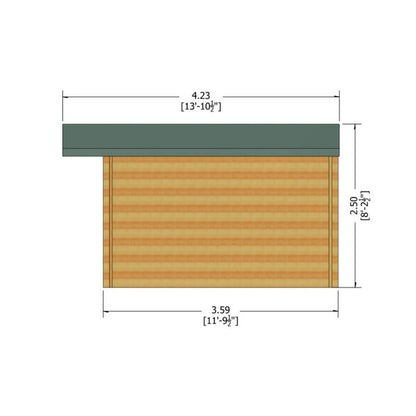 Shire Argyll 11' 9" x 11' 9" Apex Log Cabin - Premium 34mm Cladding Tongue & Groove