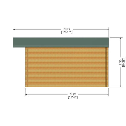 Shire Argyll 11' 9" x 13' 8" Apex Log Cabin - Premium 28mm Cladding Tongue & Groove