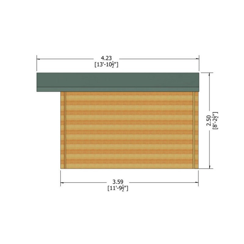 Shire Argyll 13' 8" x 11' 9" Apex Log Cabin - Premium 70mm Cladding Tongue & Groove