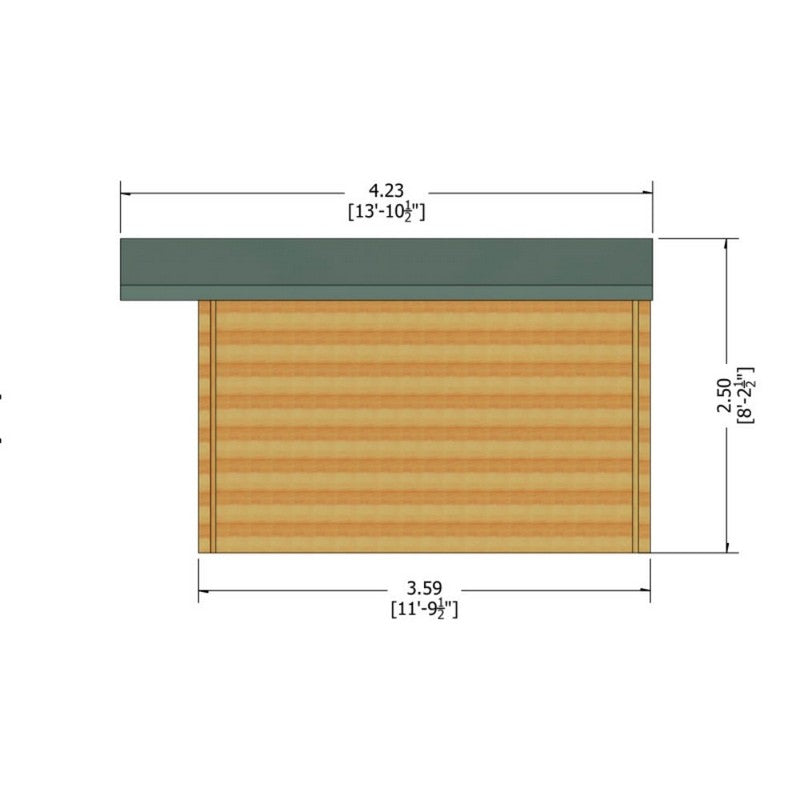 Shire Argyll 15' 8" x 11' 9" Apex Log Cabin - Premium 28mm Cladding Tongue & Groove