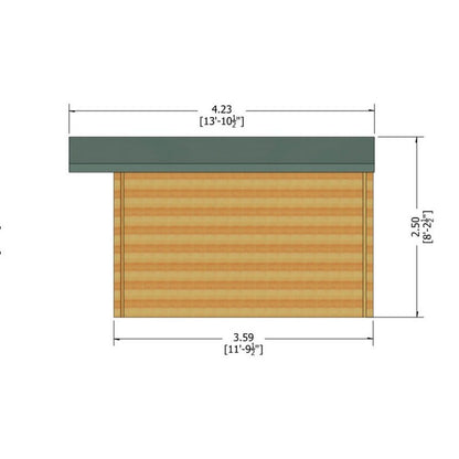 Shire Argyll 15' 6" x 11' 9" Apex Log Cabin - Premium 70mm Cladding Tongue & Groove