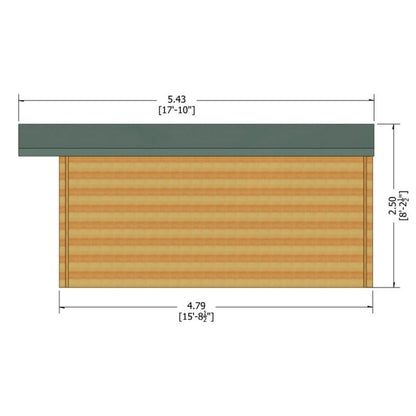 Shire Argyll 15' 8" x 15' 8" Apex Log Cabin - Premium 28mm Cladding Tongue & Groove