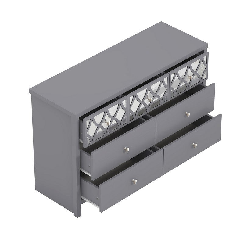 Arianna Large Chest of Drawers Grey 7 Drawers