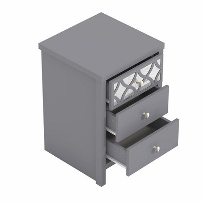 Arianna Slim Bedside Table Grey 3 Drawers