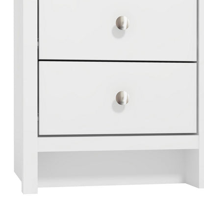 Arianna Slim Bedside Table White 3 Drawers