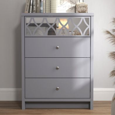 Arianna Chest of Drawers Grey 4 Drawers