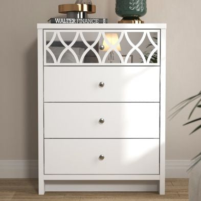 Arianna Chest of Drawers White 4 Drawers