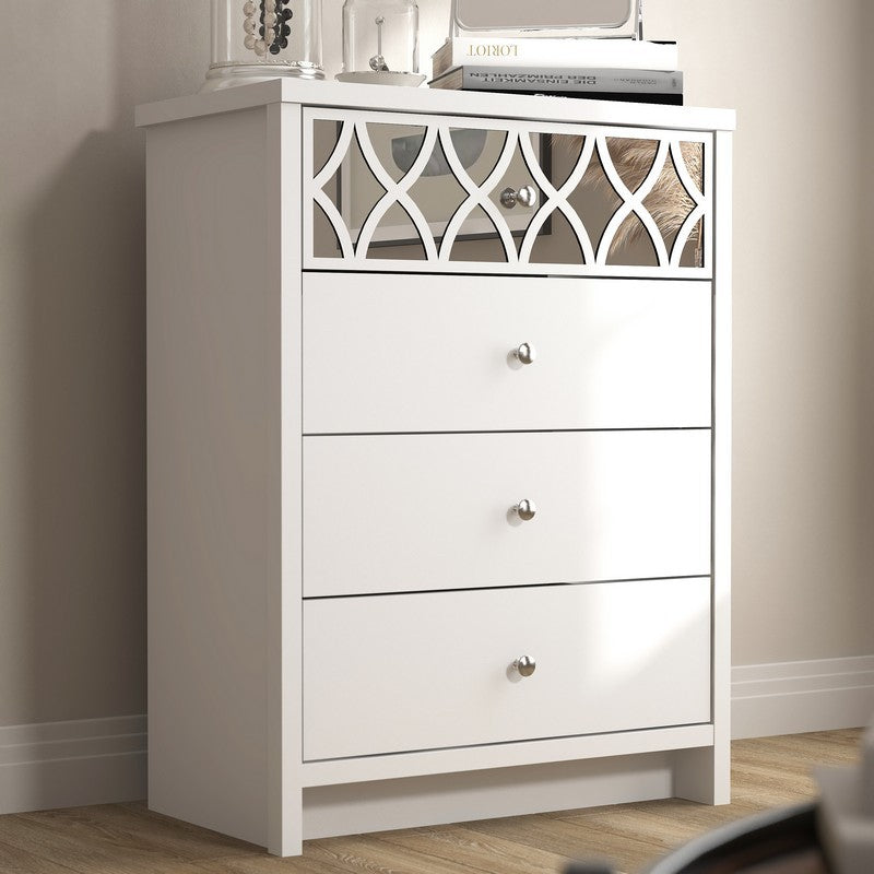 Arianna Chest of Drawers White 4 Drawers