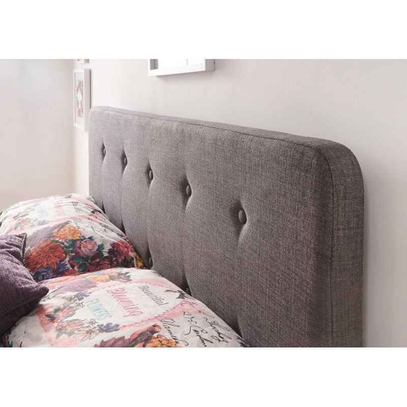 Ashbourne Single Ottoman Bed Fabric Grey 3 x 7ft