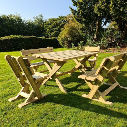 Ashcombe Garden Picnic Table by Churnet Valley - 6 Seats