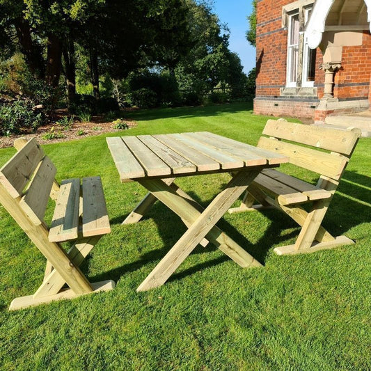 Ashcombe Garden Picnic Table by Churnet Valley - 4 Seats