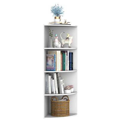 Four-Tier Corner Storage Unit - White