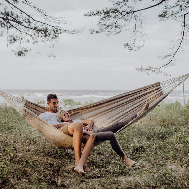 Arte Sand Hammock - Striped Cream & Brown