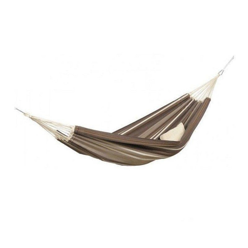 Paradiso Caf Hammock - Striped Brown & Cream