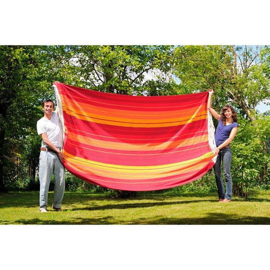 Gigante Lava Hammock - Striped Orange & Red