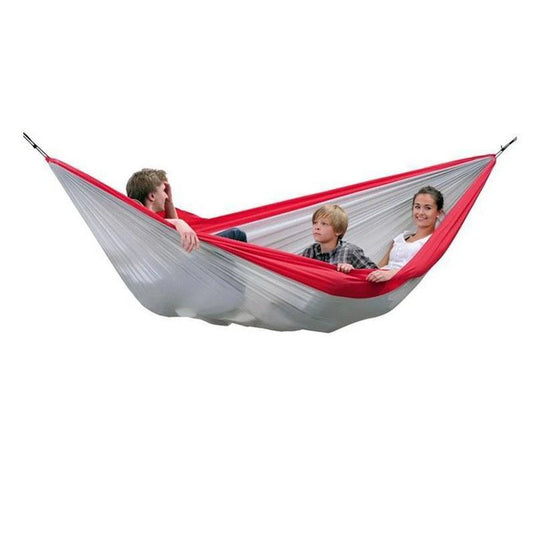 Silk Traveller XXL Hammock - Silver & Red