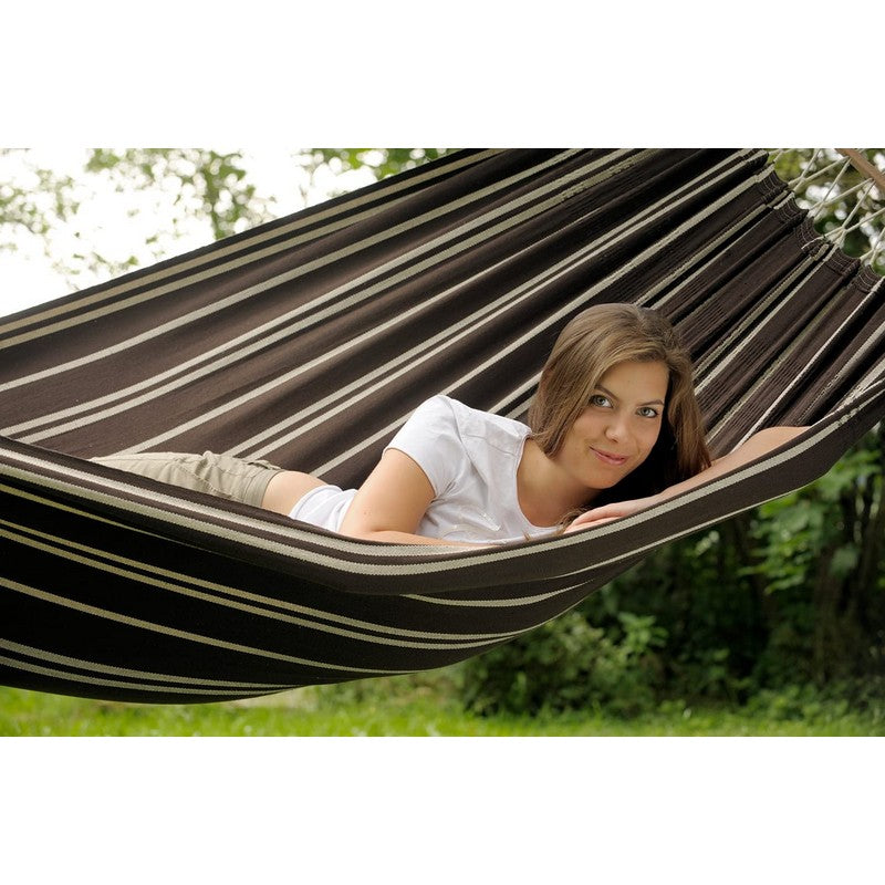 Brasilia Mocca Hammock - Striped Brown