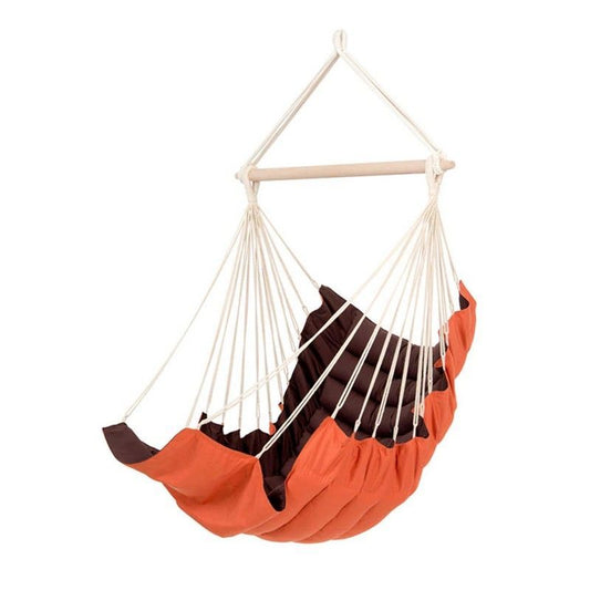 California Terracotta Padded Hammock Chair - Two Tone Orange & Brown