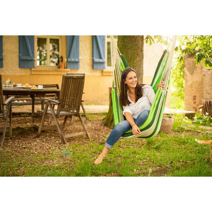 Brazil Oliva Hammock Chair - Striped Green