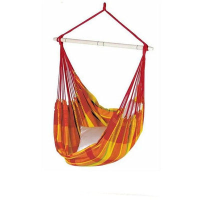 Brazil Papaya Hammock Chair - Checked Orange & Red