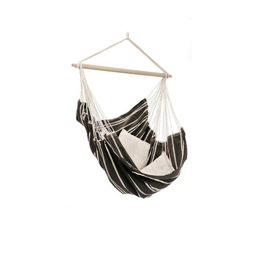 Brazil Mocca Hammock Chair - Striped Brown & White