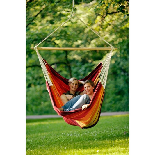 Brasil Gigante Hammock Chair - Striped Red Multicoloured