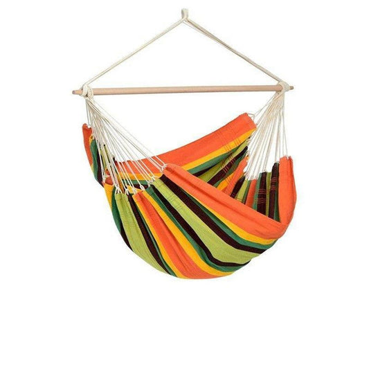 Brasil Gigante Hammock Chair - Striped Green Multicoloured