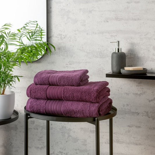 Hamilton McBride 90cm x 135cm Aubergine Bath Sheet